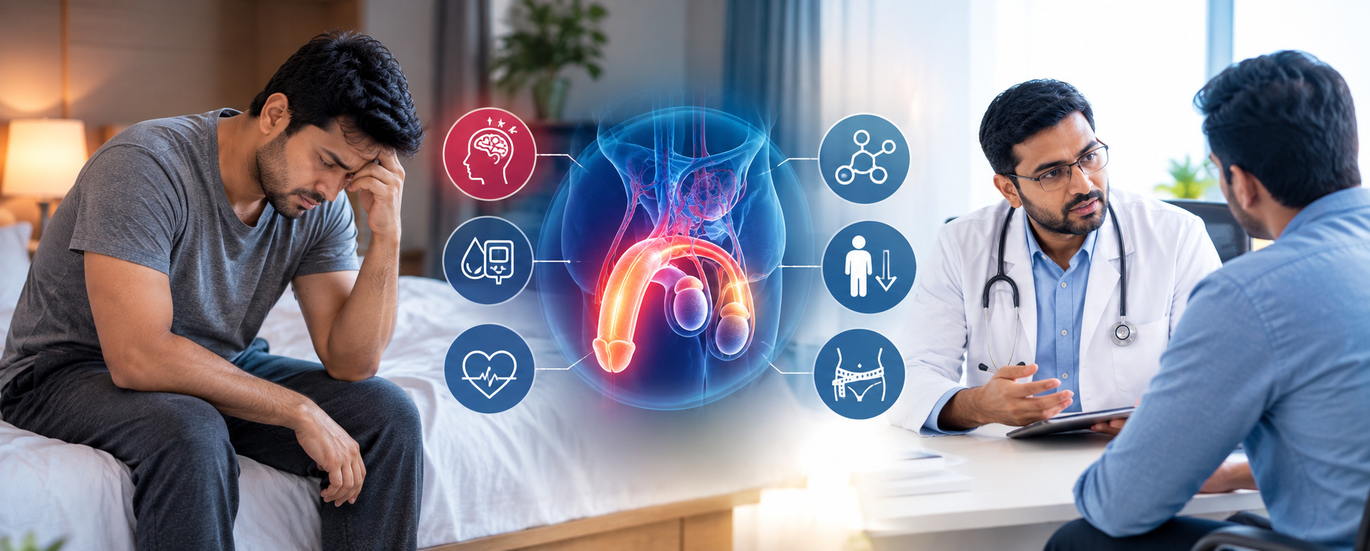 Erectile Dysfunction: Causes, Symptoms and Treatment